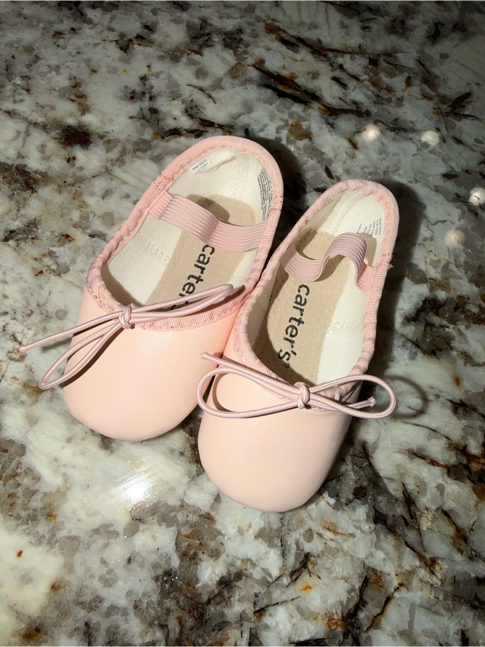 NWOT Carter's Light Pink Baby Ballet Flats with Bow